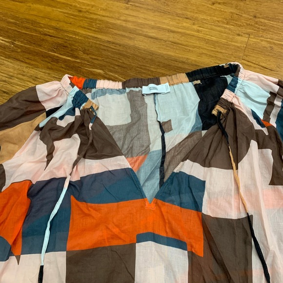 CLOSED Women's Multicolor Tunic‎ Blouse Long Sleeve V-Neck Pullover Top Size XS - Picture 2 of 8